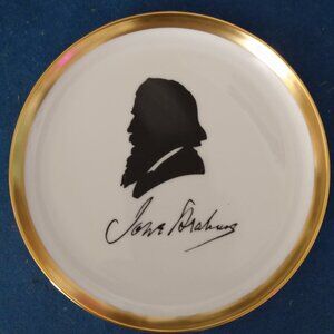 Brahams Classical Composer Silhouette Plate Furstenberg 1st Issue 1971 Germany